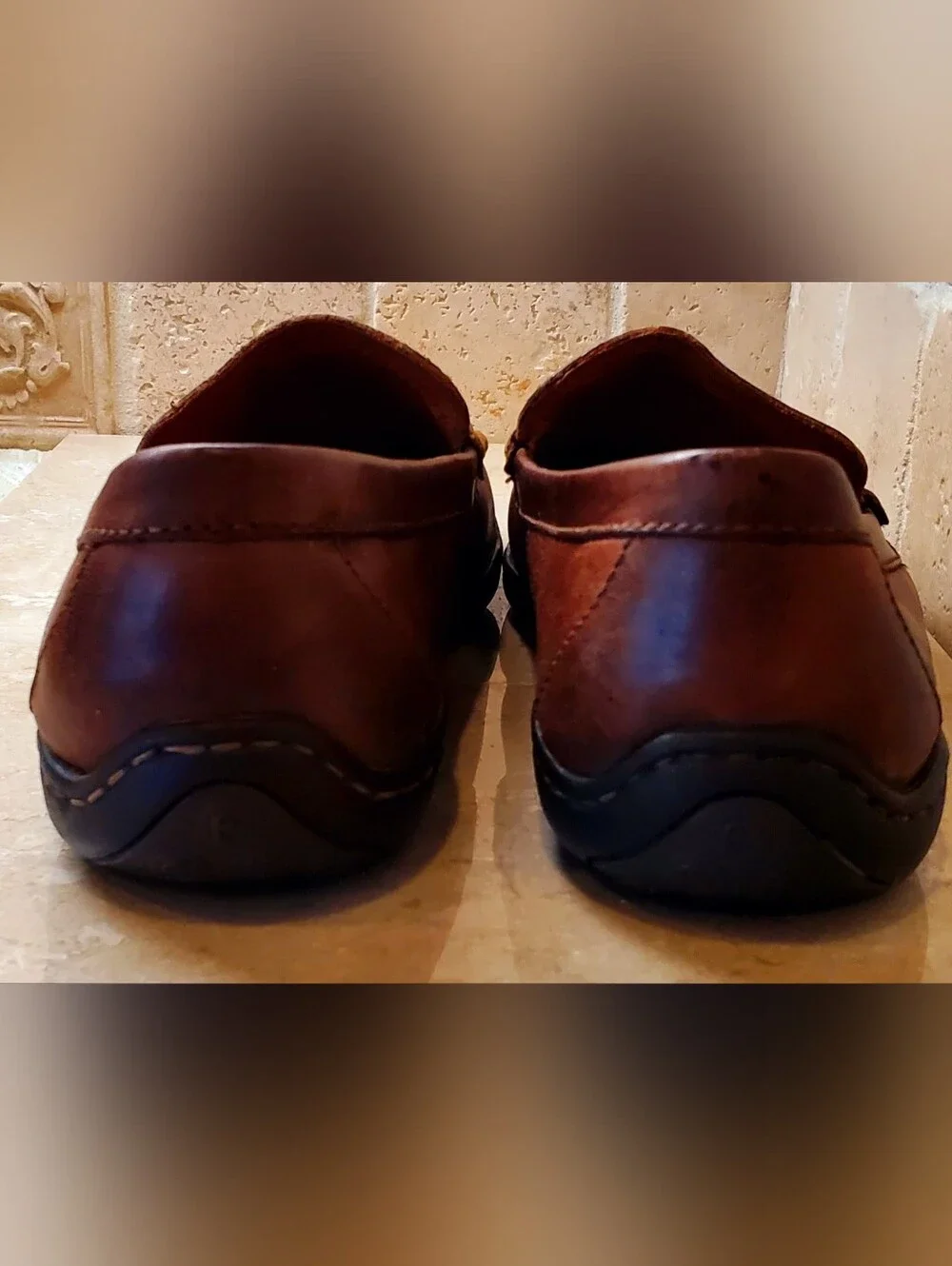 Born Men's Brown Leather Penny Loafers Size 10.5 M